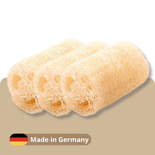 Natural Loofah Sponge for Horses - Set of 3